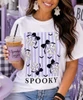 spooky ghost with bows tee model image close up