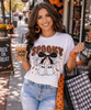 checkerboard spooky ghosts tee model image