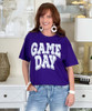 distressed game day tee