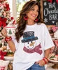 faux sequin snowman tee model image