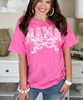 lace mama with bow tee close up