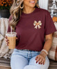 pocket pumpkin bow tee model image  close up