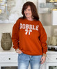 brown gingham gobble crewneck sweatshirt