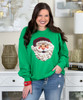 faux latch hook santa sweatshirt