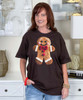 faux latch hook gingerbread man tee