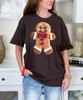 faux latch hook gingerbread man tee close up