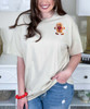pocket faux latch hook gingerbread man tee close up