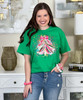 brushstroke splatter christmas tree tee
