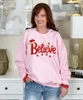 faux yarn believe sweatshirt