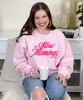 The slow mornings club crewneck sweatshirt light pink