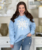 faux yarn snowflake sweatshirt