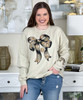 monogrammed camo bow with bow on sleeve sweatshirt