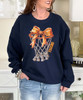 custom team basketball hoop with bow sweatshirt close up
