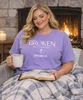 broken but chosen tee purple