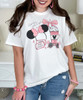 literally just a girl pink tee close up