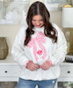 monogrammed gingham bow crewneck sweatshirt close up model