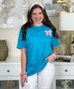 pocket hot pink gingham bow tee