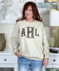 fishtail leopard monogram sweatshirt sand
