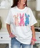 faux painted bunny backside trio tee close up