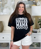 checkerboard soccer mama tee
