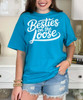 besties on the loose tee close up