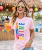 distressed sun shine graphic tee model 2