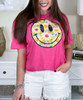 boho flower smile tee close up