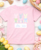 bunny trio with bows graphic tee flat lay