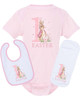 Infant Girls Baby's First Easter Bunny Graphic Bodysuit Bundle