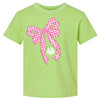 Girls Monogrammed Hot Pink Gingham Bow Graphic Shirt