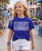 Girls White Checkerboard America With Bow blonde