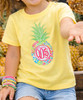 MONOGRAMMED GIRLS LILLY PINEAPPLE  Closeup