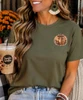 pocket with leopard bow tee model image close up