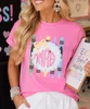 monogrammed crayons with bow tee model image close up
