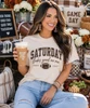 Saturday looks good on me tee model image