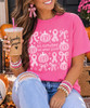 in october we wear pink doodle tee model image close up