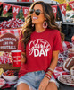 game day graphic tee red model image