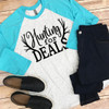 Hunting Deals Raglan Tee - Tahiti Blue