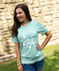 He Is Risen Cross Bella Canvas Tee