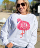 Monogrammed Watercolor Flamingo Graphic Tee