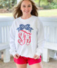 Monogrammed Patriotic Bow Graphic Tee