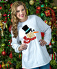 Monogrammed Snowman With Scarf Graphic Tee