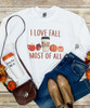 Personalized I Love Fall Most Of All Graphic Tee