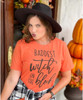 Baddest Witch On The Block Bella Canvas Tee - Heather Orange