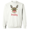 Personalized Boy Reindeer With Lights Graphic Tee