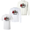 Leopard And Buffalo Plaid Christmas Tree Trio Graphic Tee