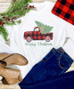 Merry Christmas Plaid Truck With Christmas Tree Graphic Tee