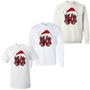 Monogrammed Buffalo Plaid Santa Hat Graphic Tee