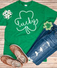 Lucky Shamrock St Patricks Day T-Shirt - Antique Irish Green