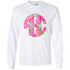 Monogrammed Scallop Lilly Preppy Rose Tee